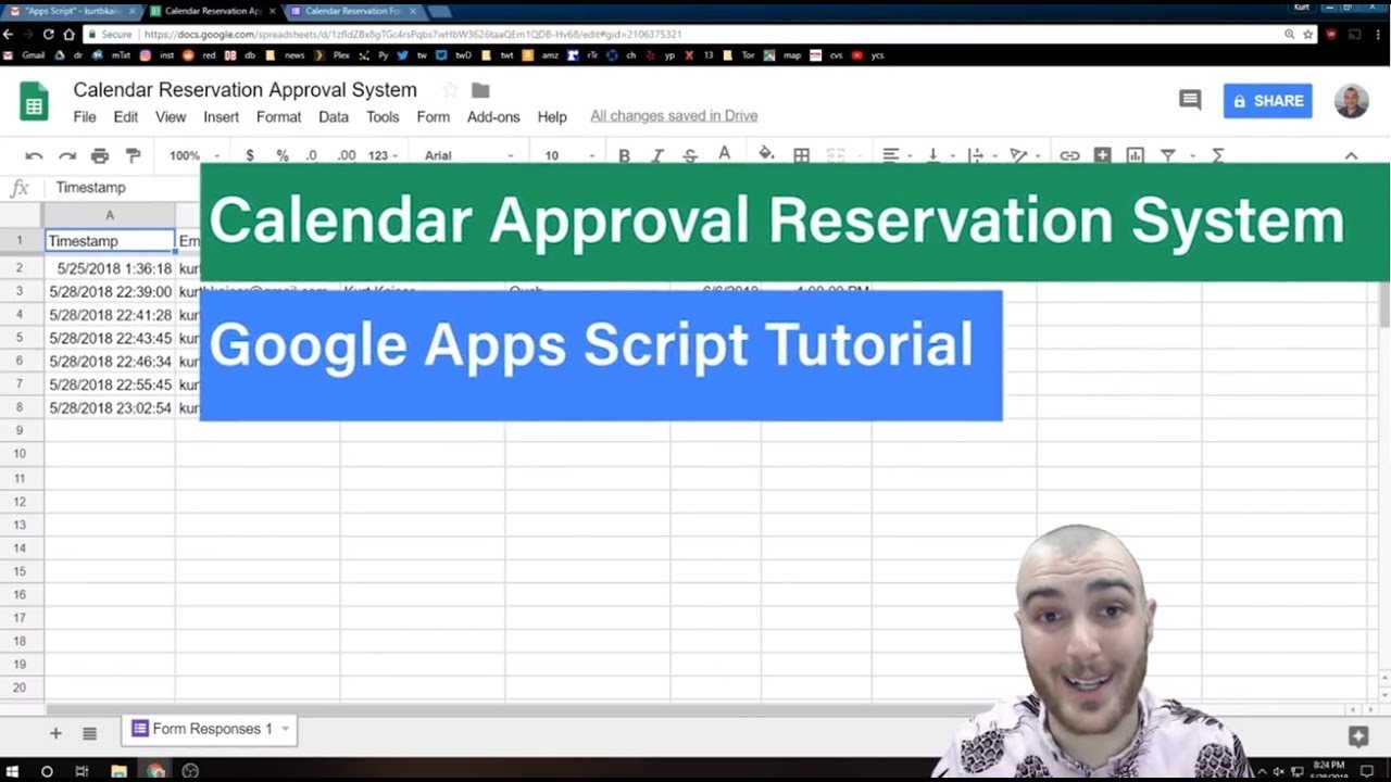 kurt kaiser google apps script calendar reservation code tutorial
